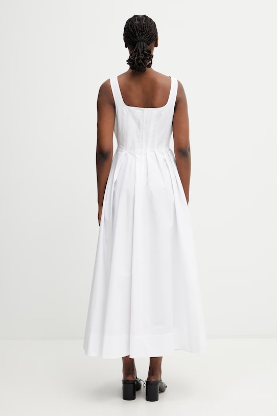 Одяг Sportmax Spxgiro розкльошена сукня однотонна бавовняна 2612221092600 білий