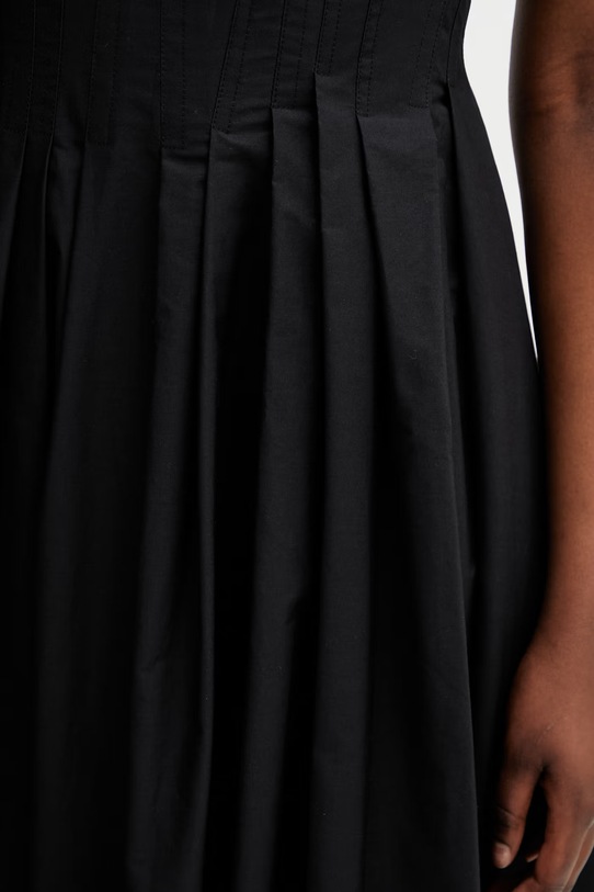 Sportmax Spxgiro розкльошена сукня однотонна бавовняна чорний 2612221092600