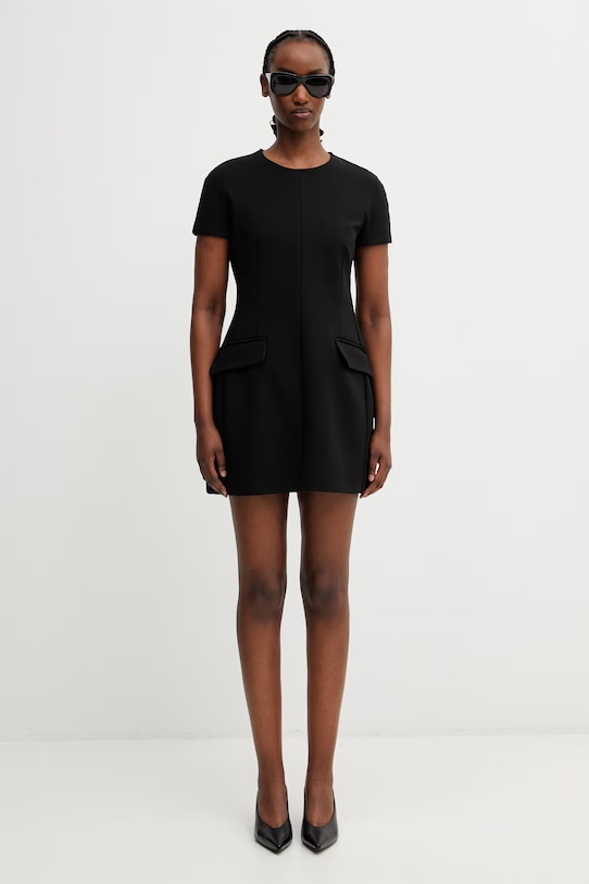 Sportmax Spxmito маленька чорна сукня однотонна з віскозою 2612621062600 чорний