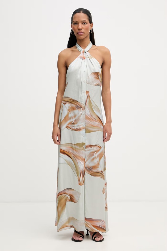 Isabelle Blanche sukienka z wiskozy zielony IS26SS.A013.T020