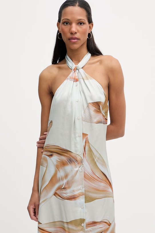 Isabelle Blanche sukienka z wiskozy zielony IS26SS.A013.T020