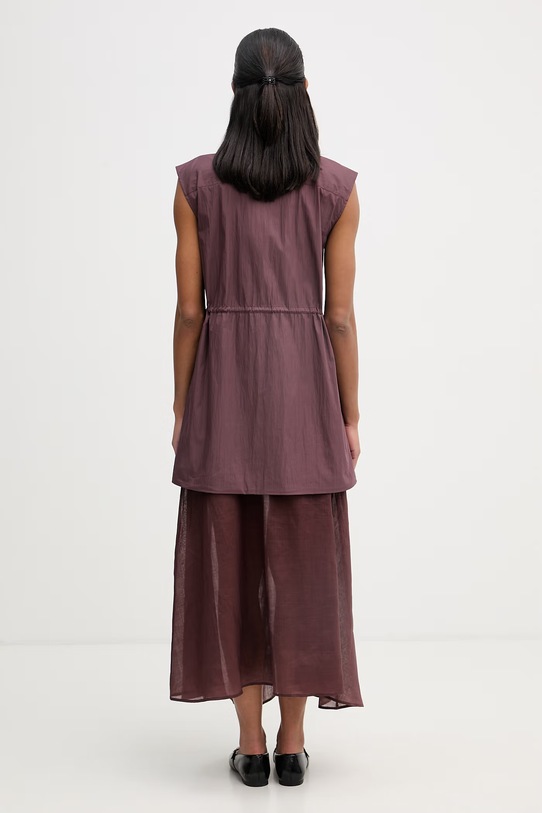 Odzież Isabelle Blanche sukienka lniana IS26SS.A037.T002 brązowy