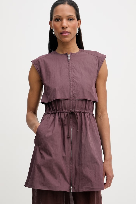 Isabelle Blanche sukienka lniana brązowy IS26SS.A037.T002