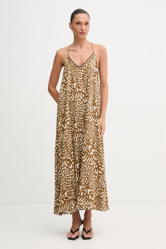 Lola Casademunt sukienka z wiskozy zielony LS2616019