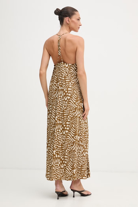 Odzież Lola Casademunt sukienka z wiskozy LS2616019 zielony