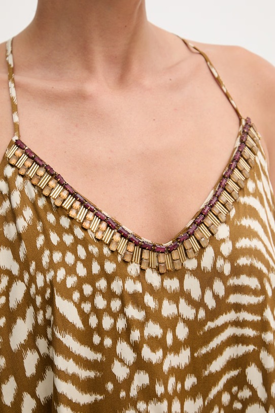 Lola Casademunt sukienka z wiskozy LS2616019 zielony