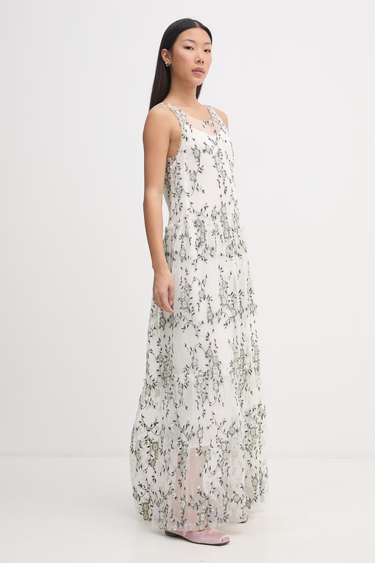 MUNTHE sukienka babydoll BARINA 261130026132 zielony SS26