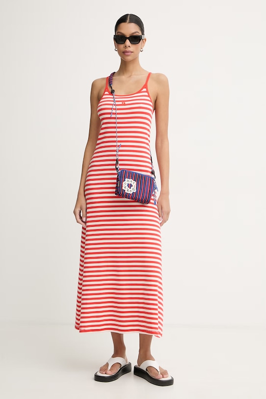 Marimekko sukienka letnia bawełniana z elastanem 095483 czerwony SS26