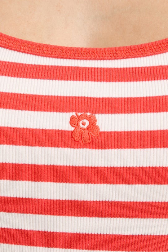 Marimekko sukienka letnia bawełniana z elastanem 095483 czerwony