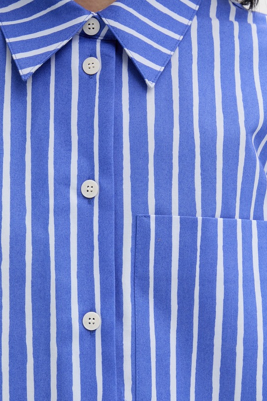 Marimekko sukienka koszulowa bawełniana 095437 niebieski