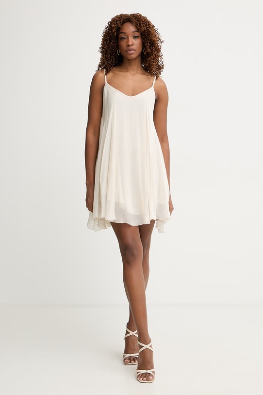 Haveone летнее платье из вискозы ACH.Q013 бежевый SS26