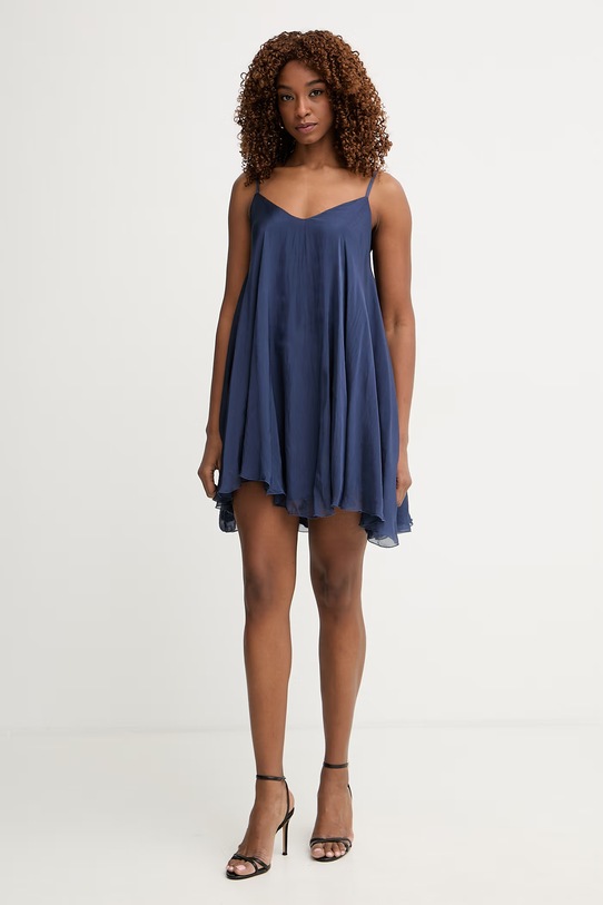 Haveone sukienka letnia z wiskozy ACH.Q013 granatowy SS26