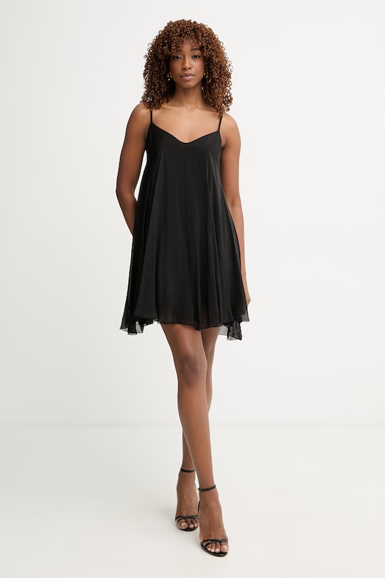 Haveone sukienka letnia z wiskozy ACH.Q013 czarny SS26