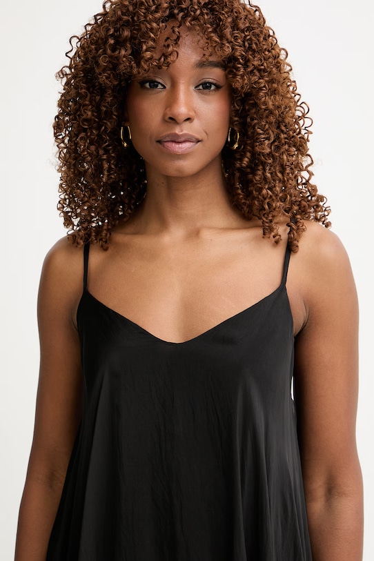 Haveone sukienka letnia z wiskozy czarny ACH.Q013