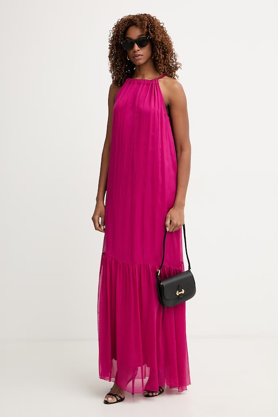 Haveone sukienka letnia z jedwabiem AFF.Q011 różowy SS26