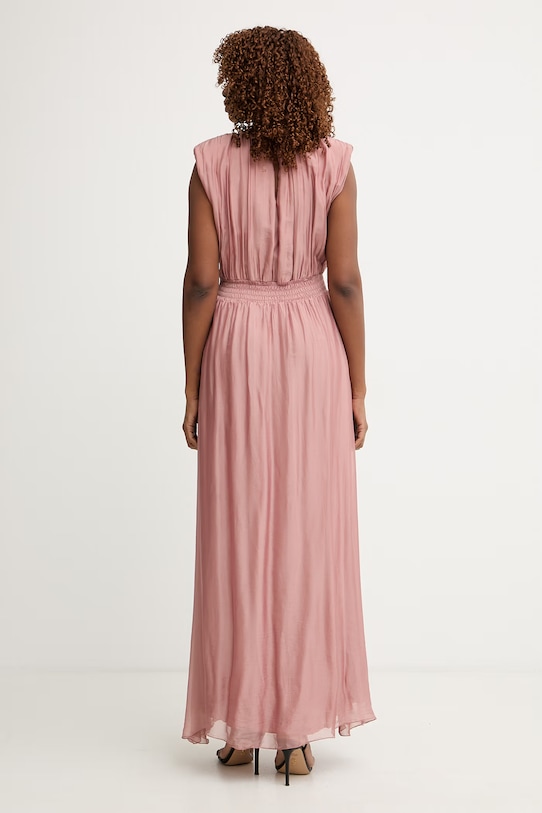 Odzież Haveone sukienka z jedwabiem AFF.Q005 różowy