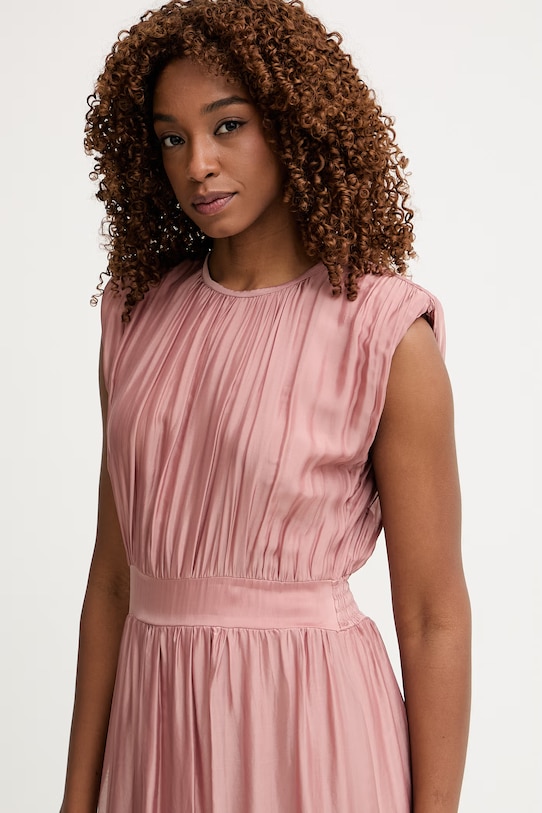 Haveone sukienka z jedwabiem różowy AFF.Q005