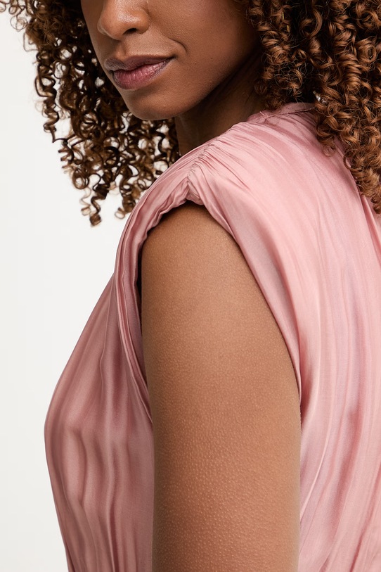 Haveone sukienka z jedwabiem AFF.Q005 różowy