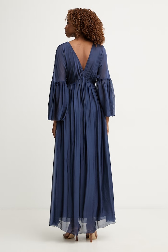 Îmbrăcăminte Haveone rochie cu mătase ACH.Q016 bleumarin