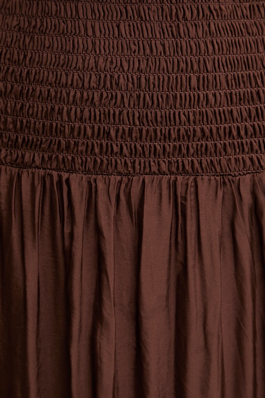 Haveone sukienka z jedwabiem ACH.Q014 brązowy