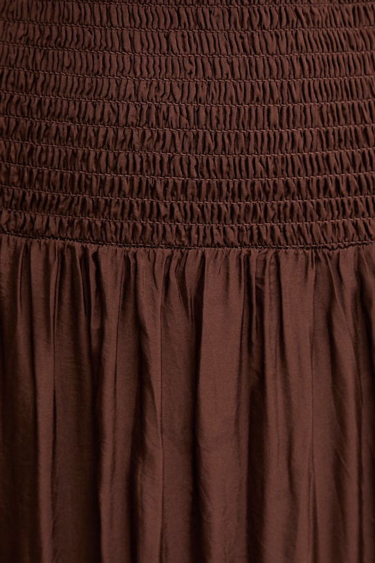 Haveone sukienka z jedwabiem ACH.Q014 brązowy