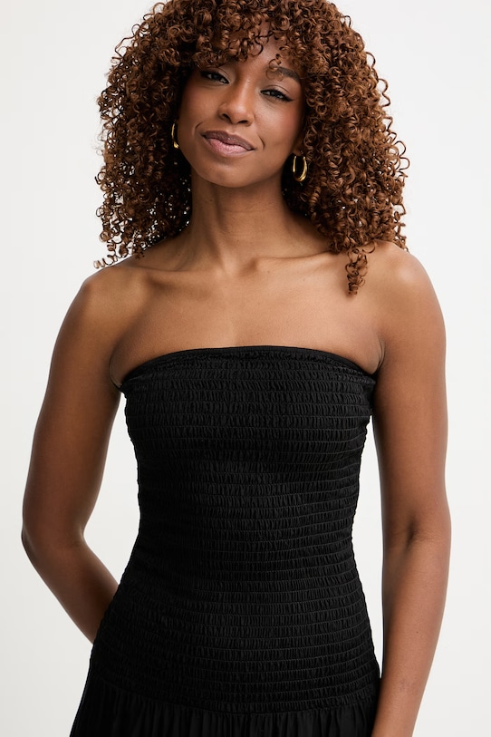 Haveone sukienka z jedwabiem czarny ACH.Q014