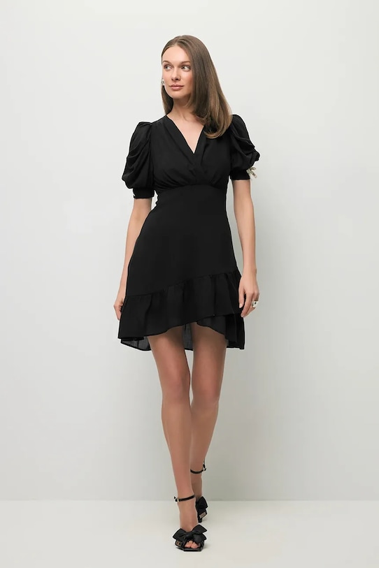 BIZUU rochie empire din lyocell FARMOSA negru FARMOSA.CZARNY