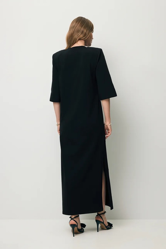 BIZUU rochie din bumbac cu elastan JULISSA JULISSA.CZARNY negru SS26