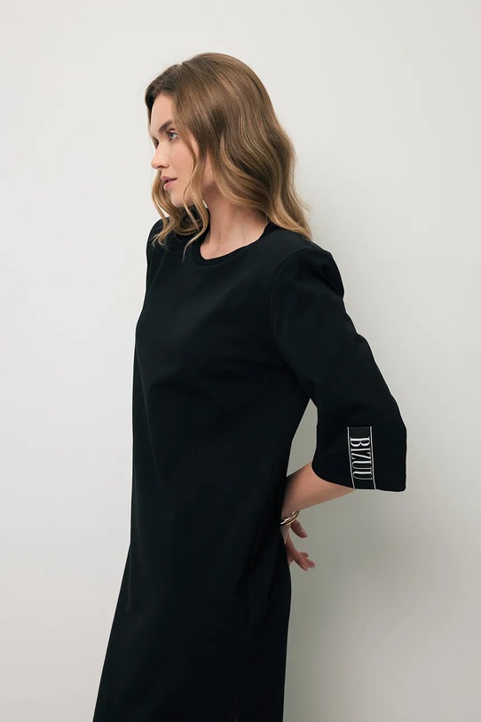 BIZUU rochie din bumbac cu elastan JULISSA negru JULISSA.CZARNY