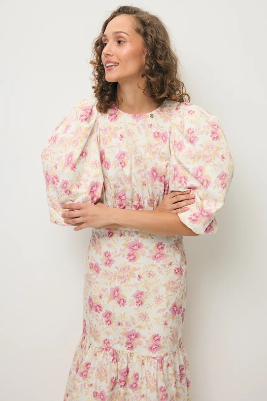 BIZUU καλοκαιρινό βαμβάκι MOSELLE ροζ MOSELLE.KREMOWY