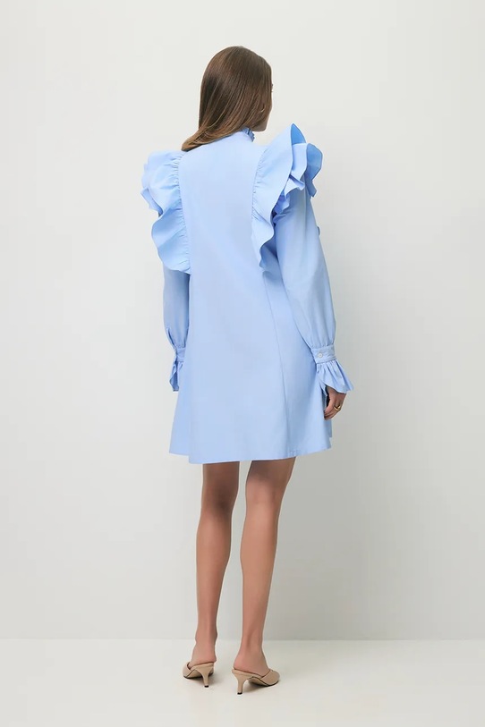 BIZUU letní šaty s bavlnou SANN SANN.BLEKITNY modrá SS26