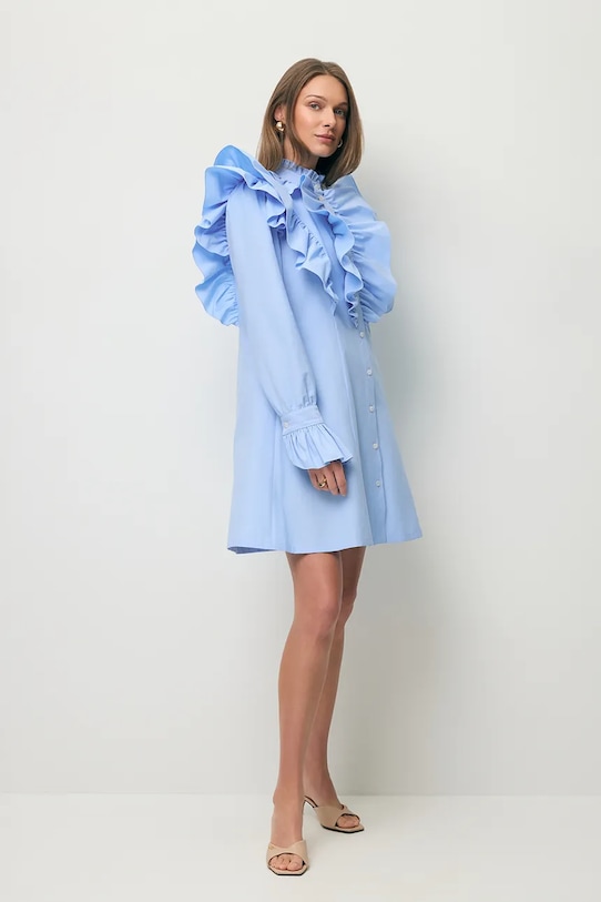 Îmbrăcăminte BIZUU rochie de vară cu bumbac SANN SANN.BLEKITNY albastru