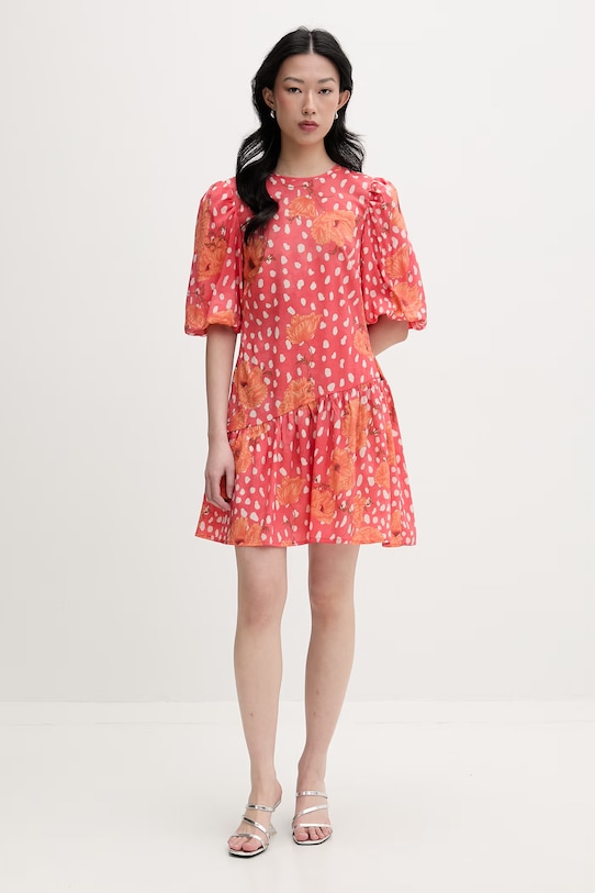 Never Fully Dressed sukienka letnia z wiskozy NFDDR3409 różowy SS26