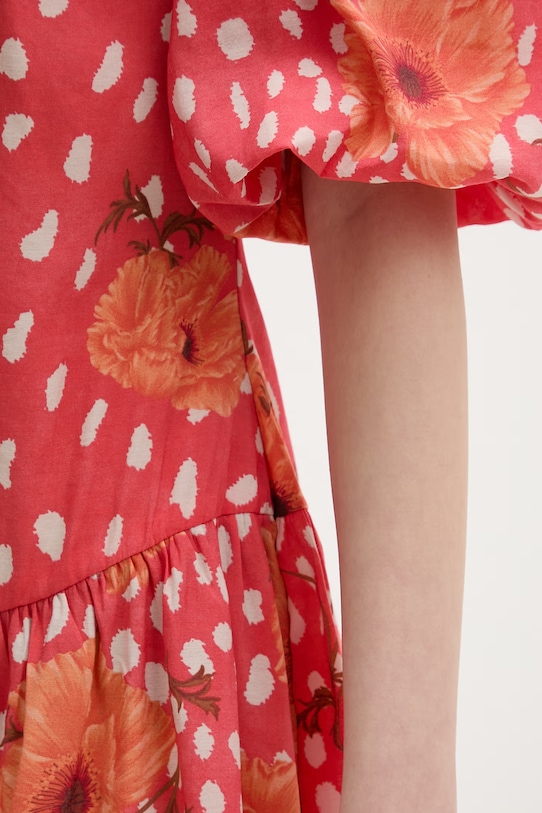 Never Fully Dressed sukienka letnia z wiskozy NFDDR3409 różowy