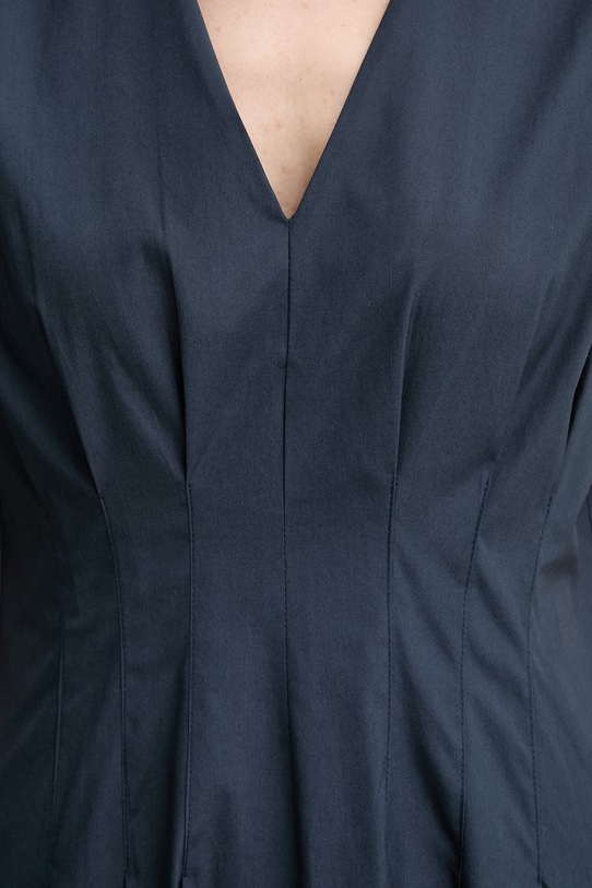 rag & bone sukienka bawełniana Ines RAC126S3MCO granatowy