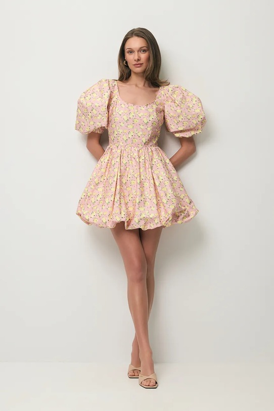 BIZUU šaty bavlnené MOSY ružová MOSY.ROZOWY