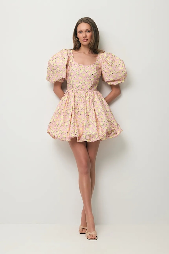 BIZUU šaty bavlnené MOSY ružová MOSY.ROZOWY