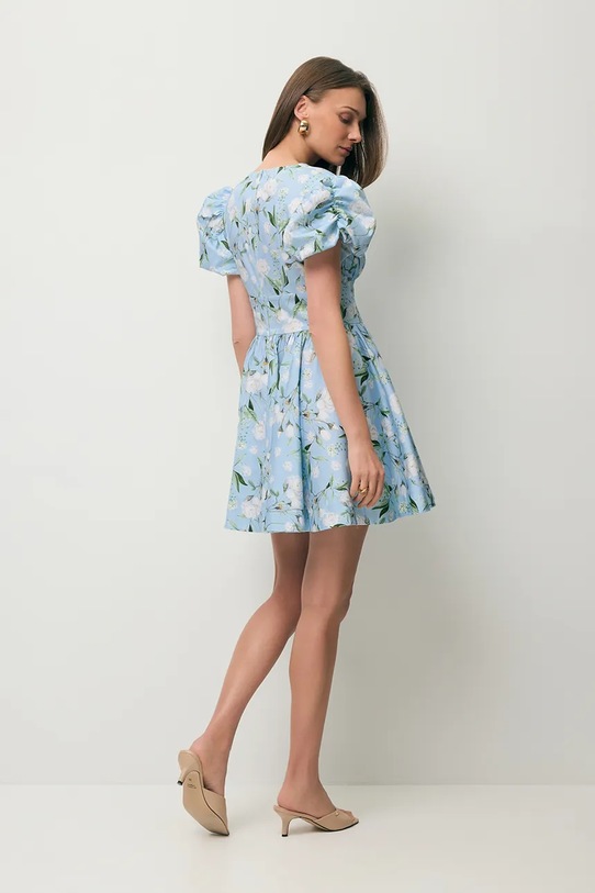 BIZUU φόρεμα flared βαμβακερό EVIANNE EVIANNE.BLEKITNY μπλε SS26