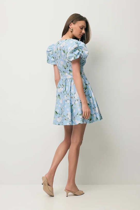 BIZUU φόρεμα flared βαμβακερό EVIANNE EVIANNE.BLEKITNY μπλε SS26