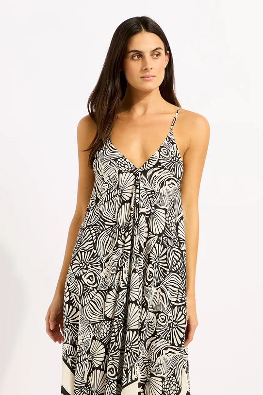 Oblečení Seafolly šaty z viskózy Scarf Dress 55763.DR černá