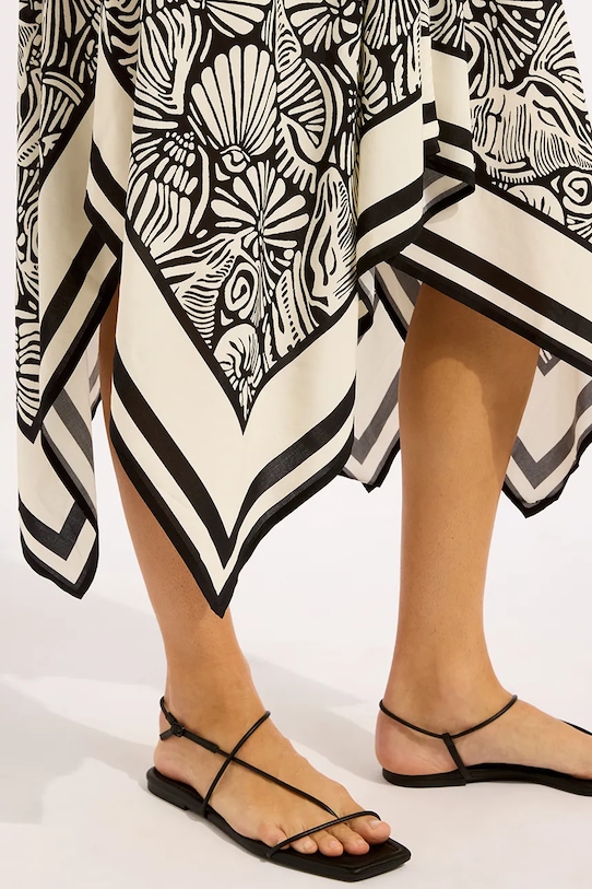 Seafolly šaty z viskózy Scarf Dress černá 55763.DR