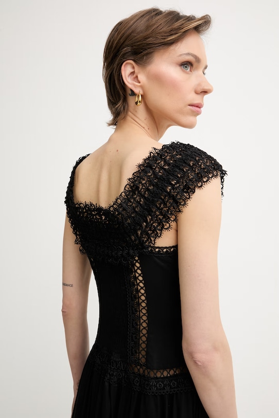 Charo Ruiz Ibiza сукня з гострим вирізом з бавовною Amaira 261623