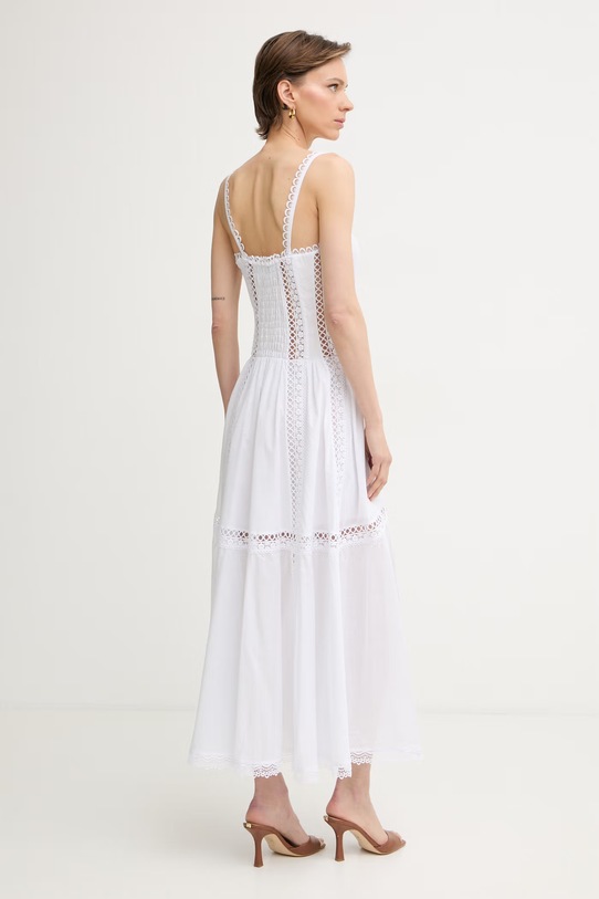 Одяг Charo Ruiz Ibiza літня сукня з бавовною Dafelle 261620. білий