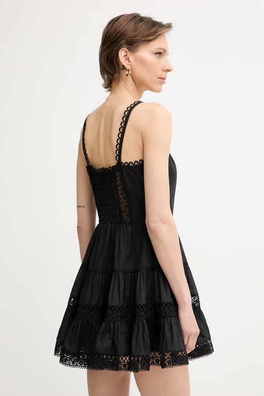 Одяг Charo Ruiz Ibiza літня сукня з бавовною Lenora 261603 чорний