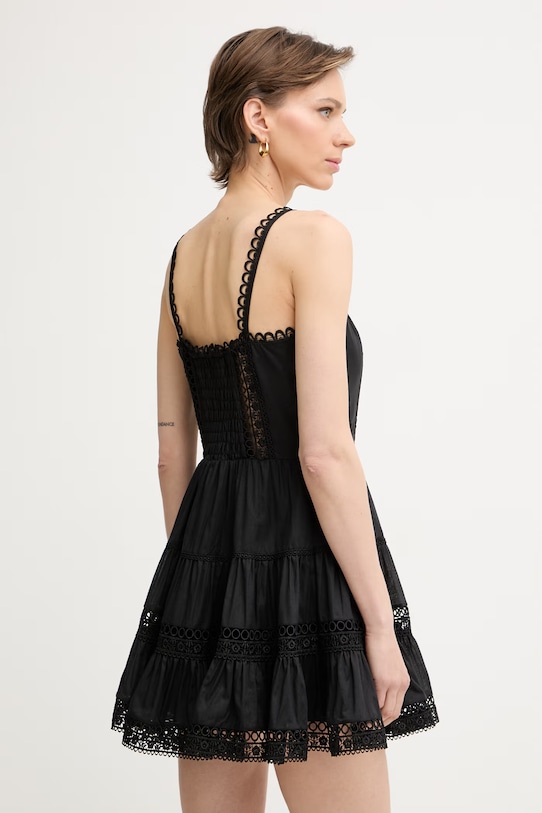 Одяг Charo Ruiz Ibiza літня сукня з бавовною Lenora 261603 чорний