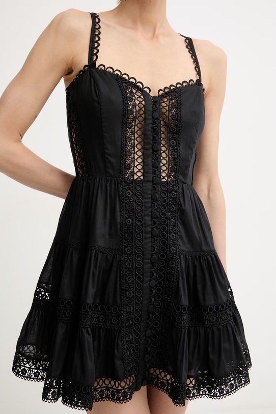 Charo Ruiz Ibiza літня сукня з бавовною Lenora 261603 чорний