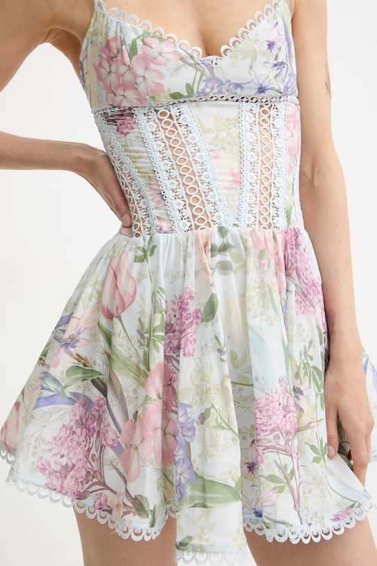 Charo Ruiz Ibiza літня сукня з бавовною Gardenia 266603 блакитний