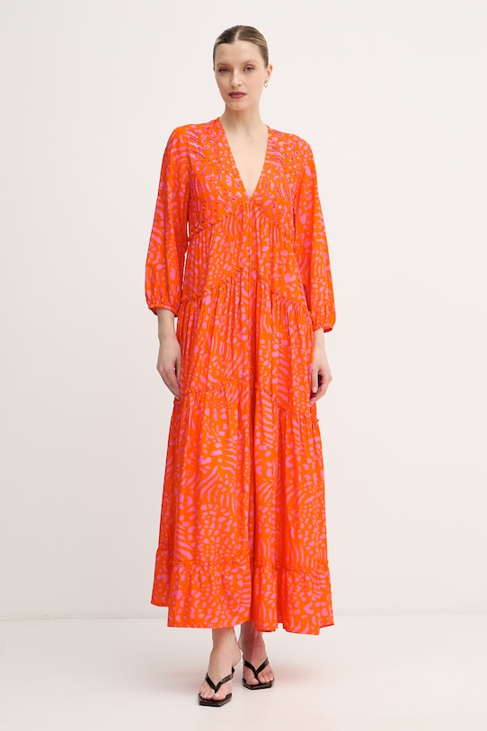 Lola Casademunt летнее платье из вискозы оранжевый LS2616079