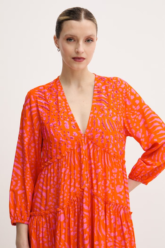 Lola Casademunt літня сукня віскозна помаранчевий LS2616079