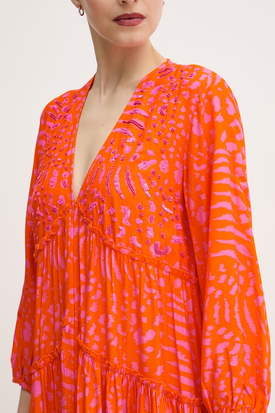 Lola Casademunt летнее платье из вискозы LS2616079 оранжевый